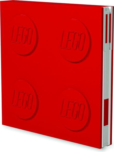 LEGO Carnet de notes verrouillé avec stylo gel rouge (Blanc)