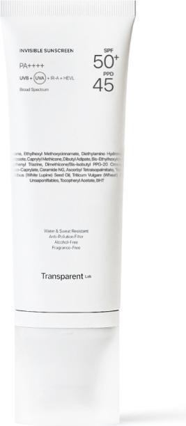 Actual product image Transparent Lab Invisible (Suntan cream, SPF 50+, 100 ml)