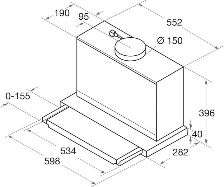 Actual product image Bauknecht DBAH 65 LM X (Wall hood)