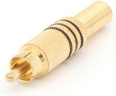 Actual product image Velleman Rca Plug Male Gold Black