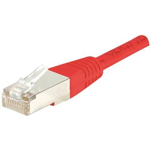 Exertis Connect Patchkabel F/UTP, CAT.6, rot, 50,0 m Patchkabel mit besonders schmalem Knickschutz (S/UTP, CAT6, 50 m), ...