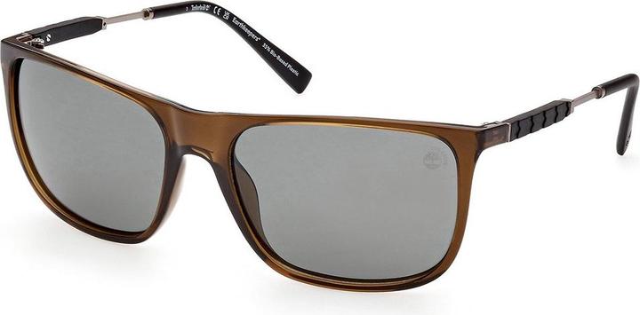 Actual product image Timberland Polarized Smoke Rectangular Mens Sunglasses