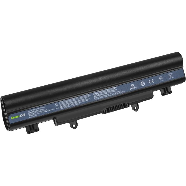 GreenCell AC44D Notebook-Ersatzteil Akku (6 Zellen, 4400 mAh), Notebook Akku, Schwarz