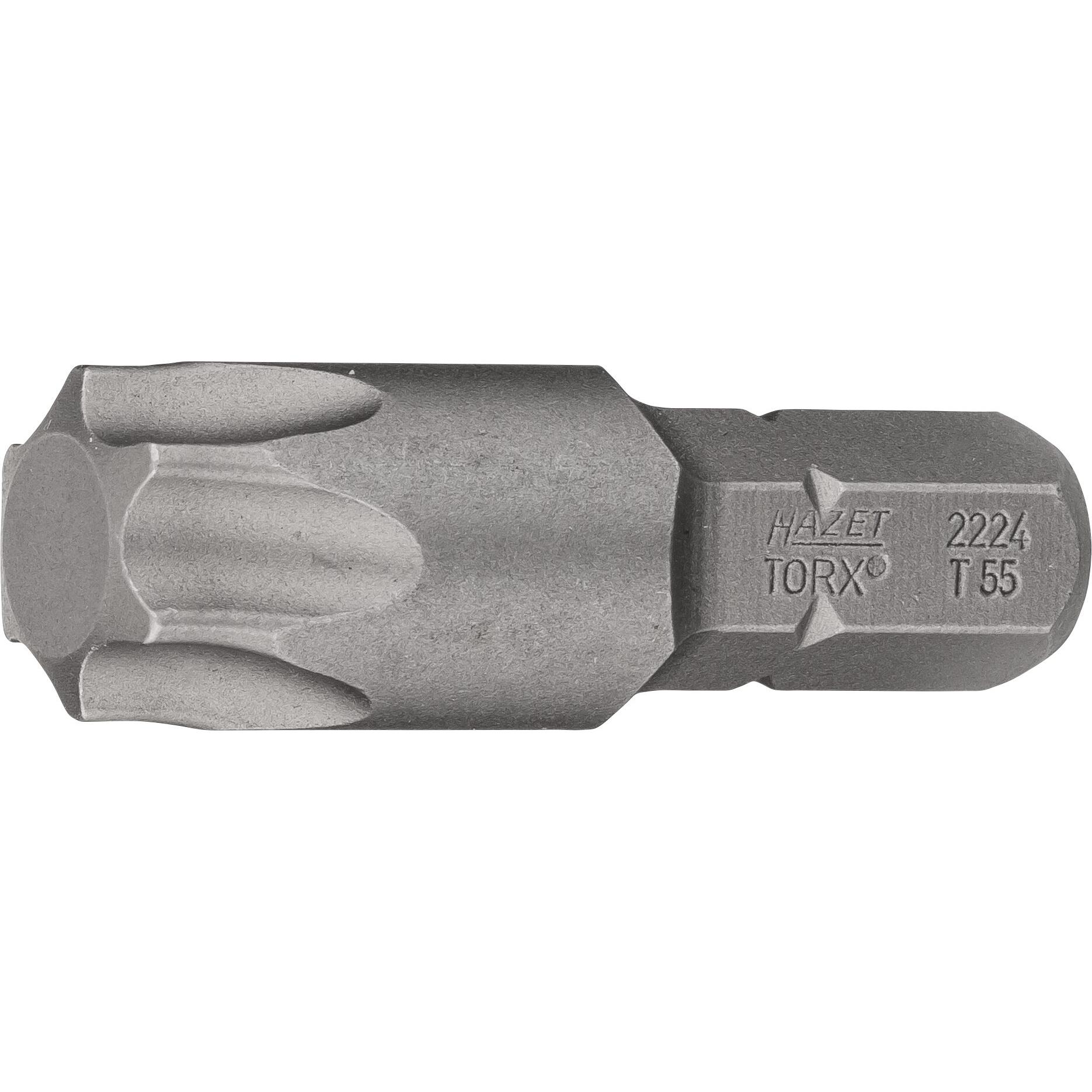 HAZET, Bits, Bit 2224-T55 ∙ Sechskant8 (5/16 Zoll) ∙ Innen TORX Profil ∙ T55 (T55)