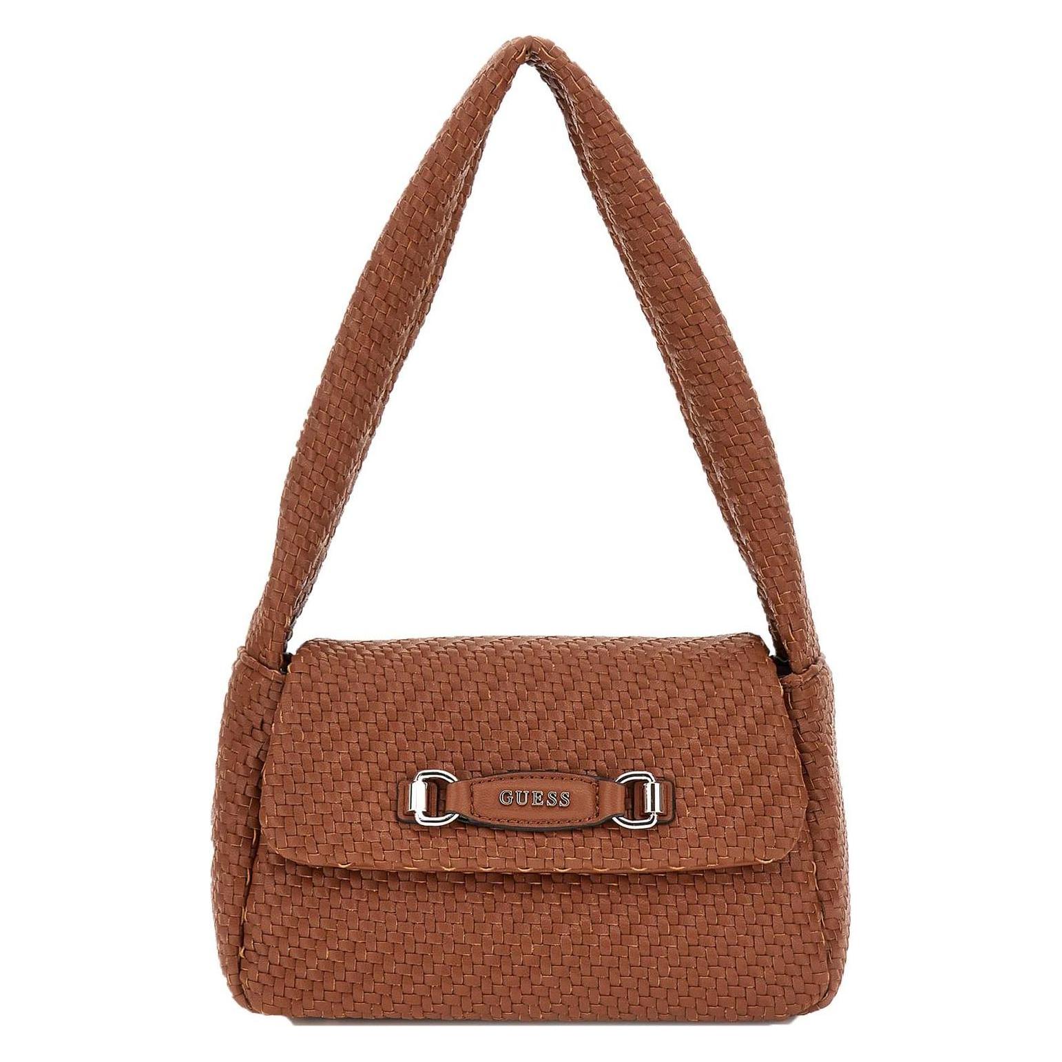 Guess, Damen, Handtasche, Francy Flap Shoulder Bag, Braun