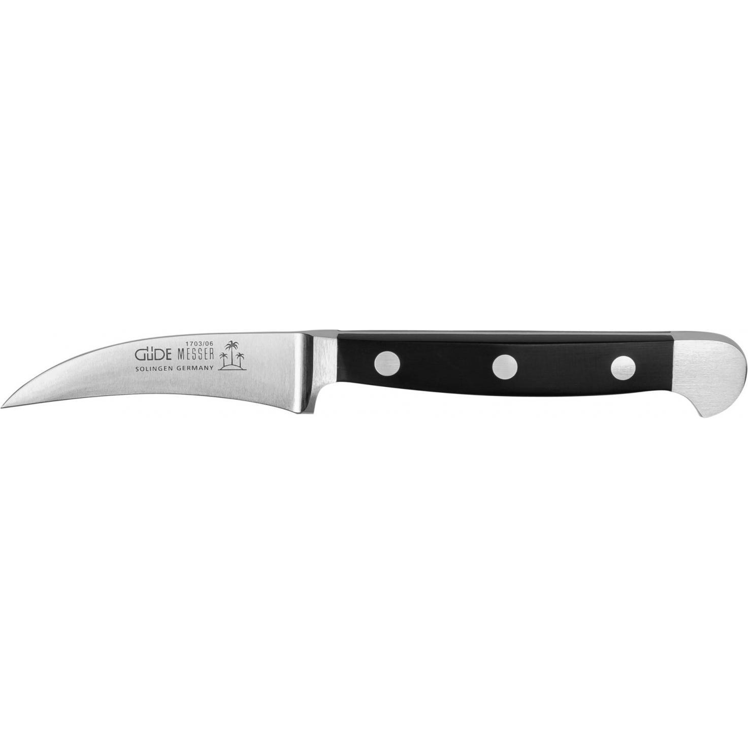 Güde Solingen Alpha Schälmesser, Küchenmesser, Schwarz