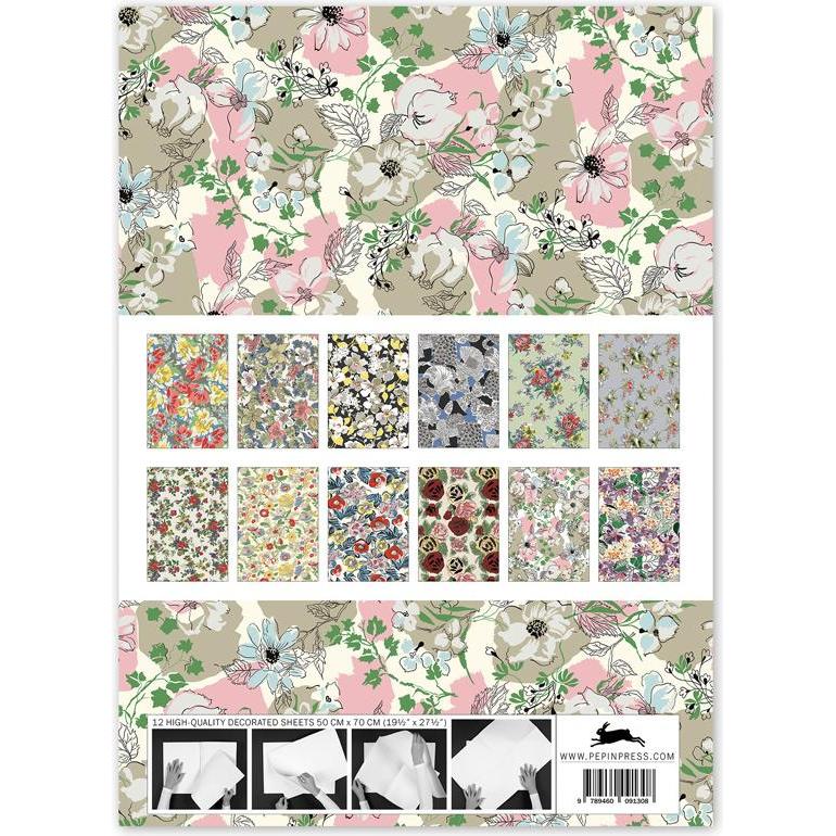 Thumbnail - The Pepin Press, Geschenkverpackung, Gift & Creative Paper 1950 FLOWERS (Geschenkpapier, 1 x)
