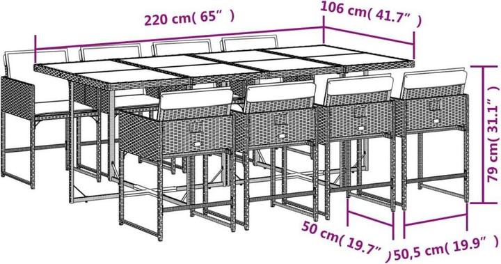 Produktbild vidaXL Garten Essgruppe