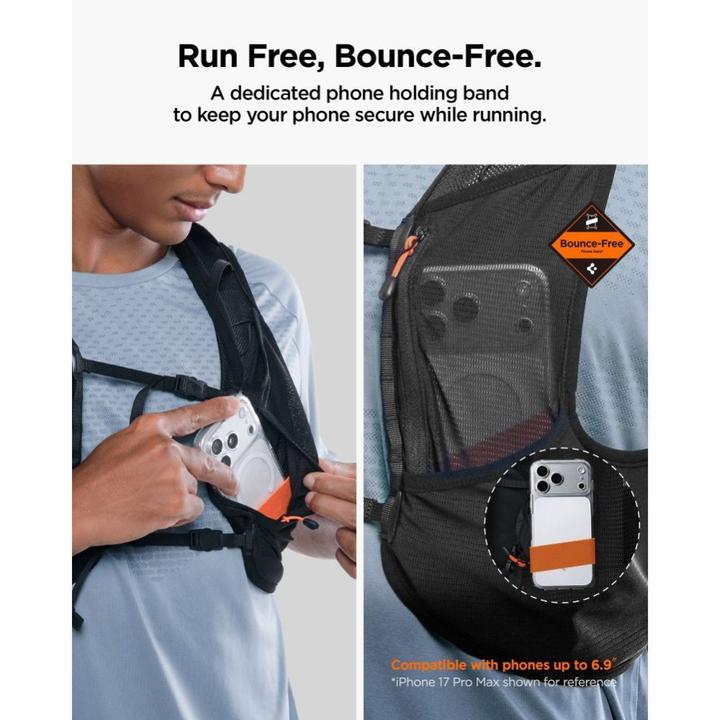 Actual product image Spigen Dynamic Shield Running Vest (L-XL), active black (L, XL)