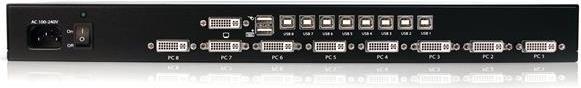 Produktbild StarTech 8 Port 1HE DVI USB KVM Switch