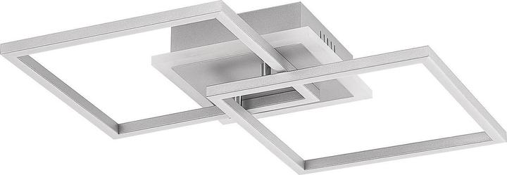 Produktbild Lindby LED-Deckenlampe Fjardo CCT Quadrate, silber (1240 lm)