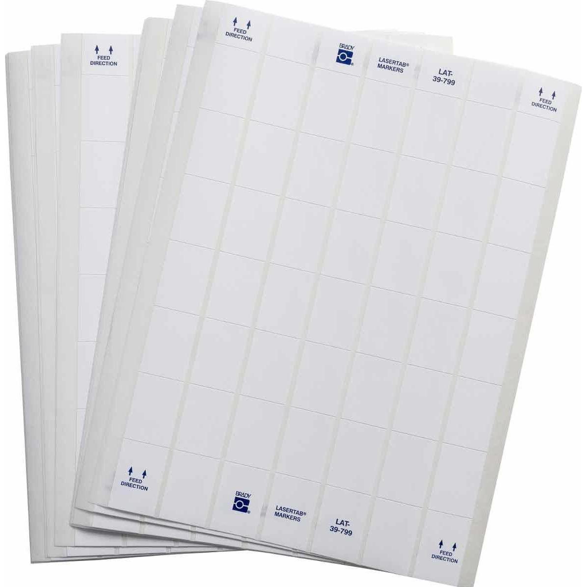Brady, Etiketten, LAT-39-799-2.5, Nylongewebe, Weiss, 25.4 x 36.5 mm, permanent, US-Letter, 7-bahnig (2.520 E.)