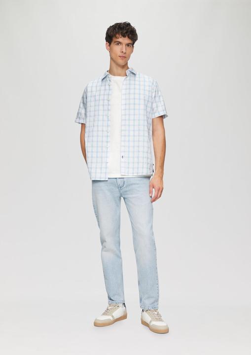 Immagine prodotto S.Oliver Hemd Regular Fit: Kariertes Kurzarmhemd mit Struktur (L)