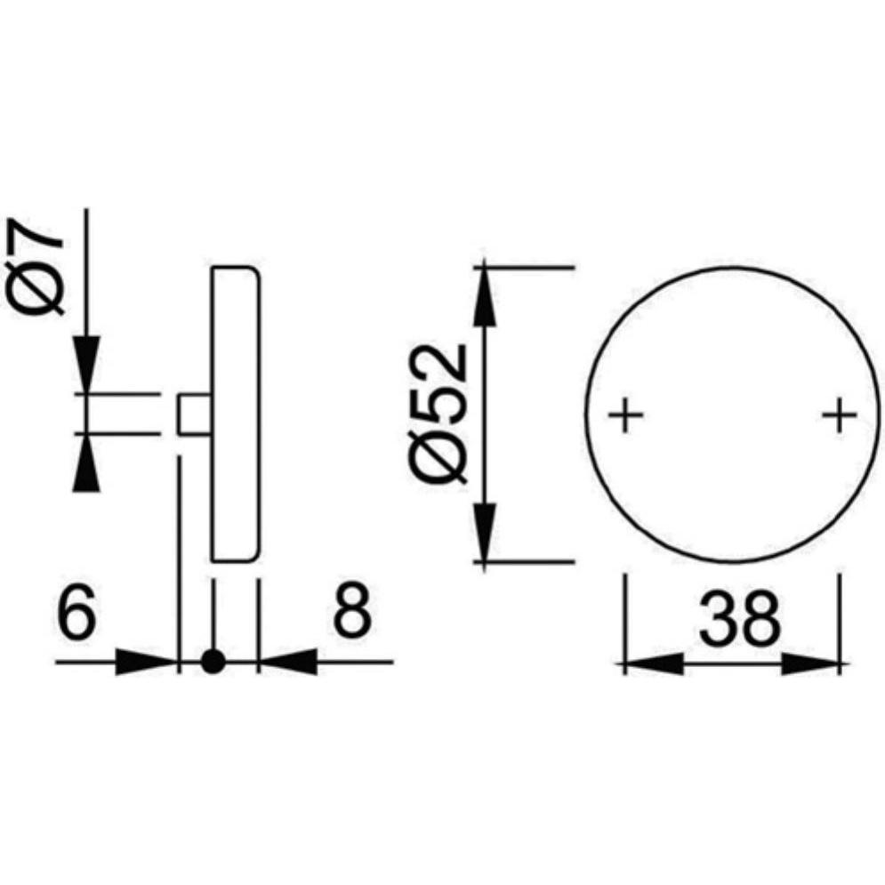 Thumbnail - Hoppe, Türgriff + Fenstergriff, Drücker- und Schlüsselrosetten E42KV/E42KVS (Türrosette)