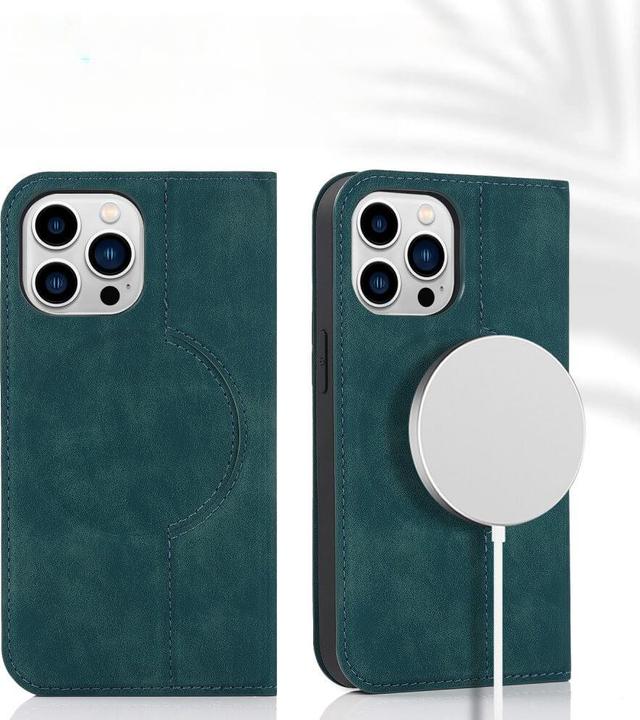 Immagine prodotto Cover-Discount iPhone 15 Pro Max - Custodia MagSafe Flip RFID blu (Apple iPhone 15 Pro Max)