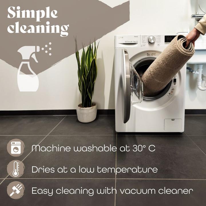 Produktbild TT Home Wohnzimmer Kurzflor Einfarbig Modernes Design Waschbar (220 x 160 cm)