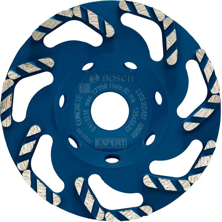 Bosch Professional Zubehör EXPERT Concrete diamond cup wheel, 125 x 22.23 x 4.5 mm