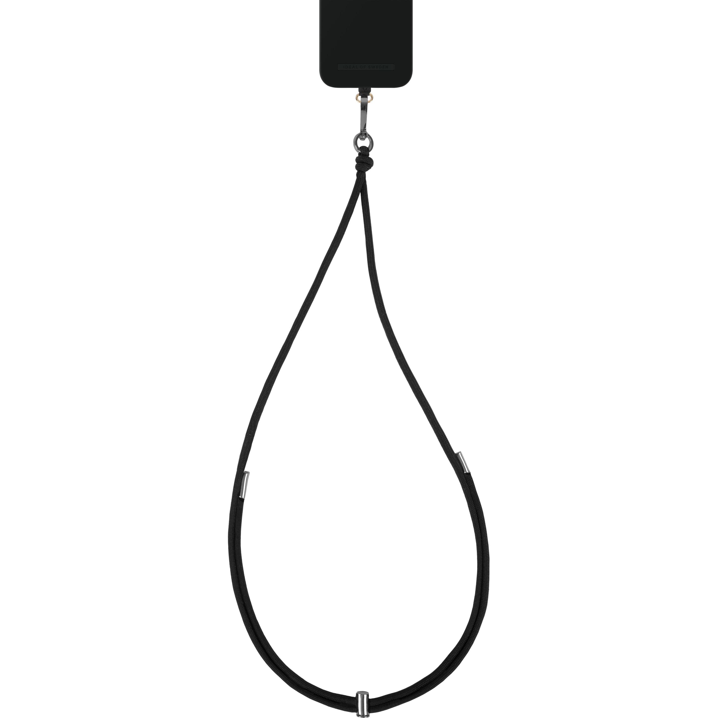iDeal Of Sweden für alle Cases mit Ladeanschluss mittig Cord Phone Strap Coal Black, Smartphone Halterung, Grau