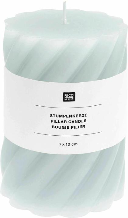 Actual product image Rico Design Pillar candle Spiral Mint.700636 (30 pcs.)