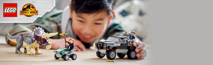 Produktbild LEGO Angriff eines Triceratops auf einen Pick-up-Truck (76950, LEGO Jurassic World)