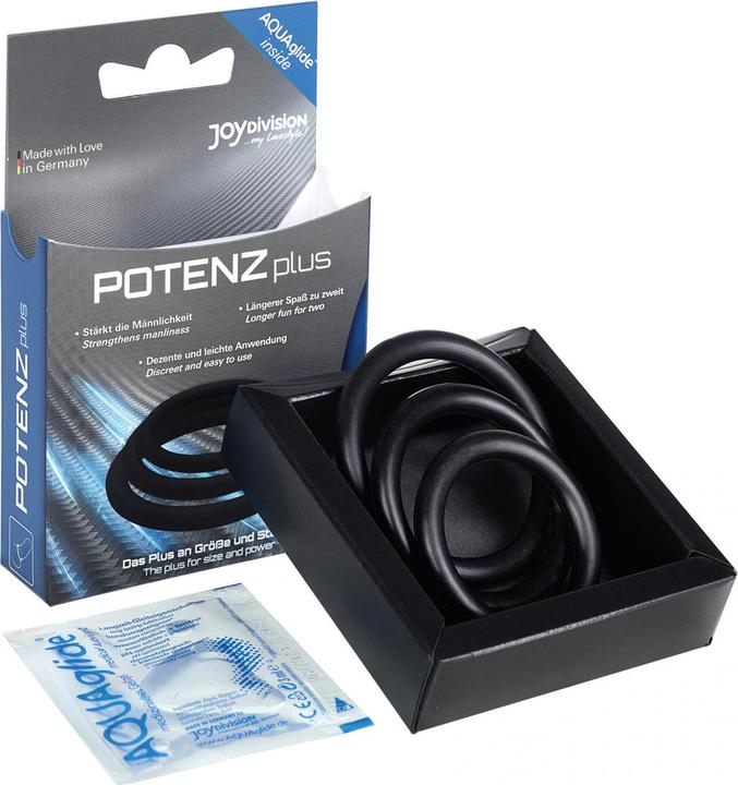 Actual product image Joydivision POTENZplus penis ring transp. set of 3 (3.50 cm)