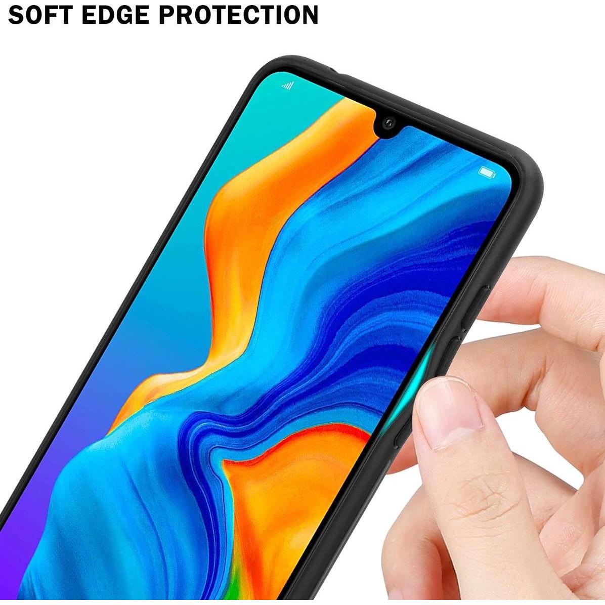 Thumbnail - Cadorabo TPU 2 Farben Glas Cover (Huawei P30 Lite), Smartphone Hülle, Schwarz