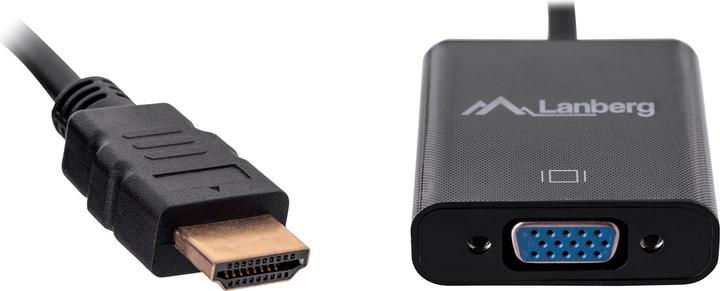 Produktbild Lanberg AD-0017-BK Videokabel-Adapter HDMI-A VGA (VGA, HDMI, 20 cm)