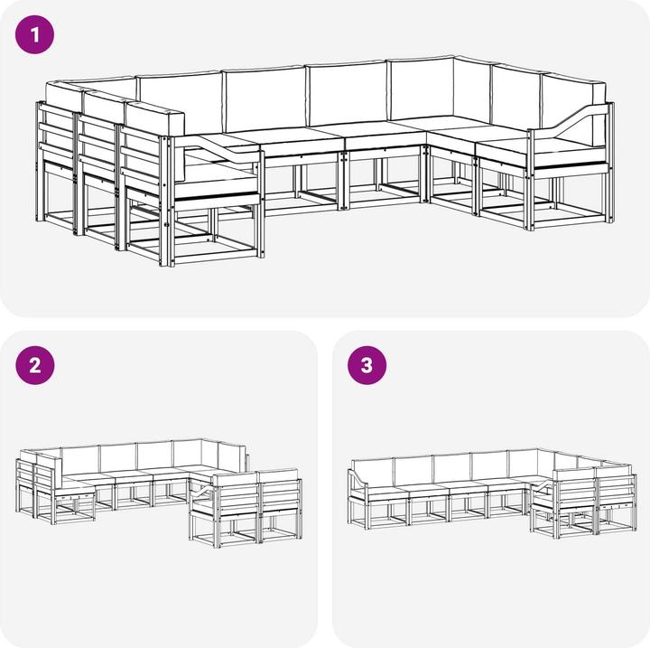 Produktbild vidaXL Outdoor-Sofagarnitur