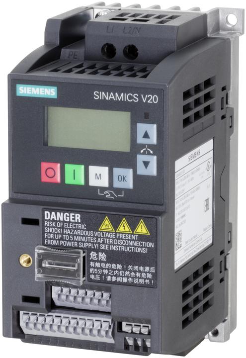 Produktbild Siemens SINAMICS V20 1AC200-240V-10/+10% 0.37kW