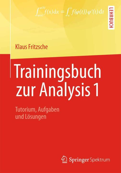 Produktbild Trainingsbuch zur Analysis 1 (Deutsch, Klaus Fritzsche, 2013)