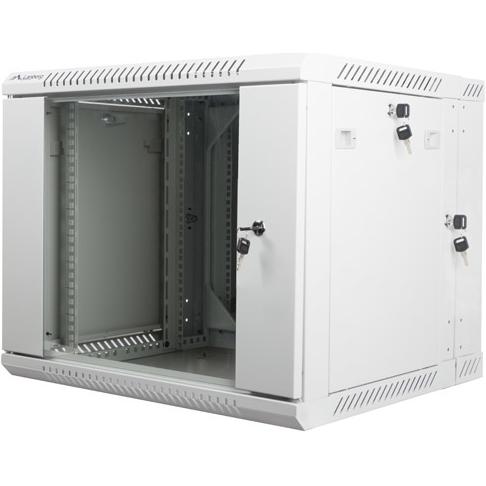 Lanberg WF02-6609-10S Rack 9U Wandmontiertes Regal (9 HE, 19 Zoll Rack), Serverschrank, Grau
