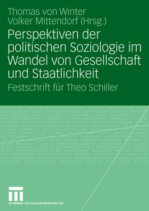 Produktbild Perspektiven der politischen Soziologie im Wandel von Gesellschaft und Staatlichkeit (Thomas Winter, Volker Mittendorf, 2008)