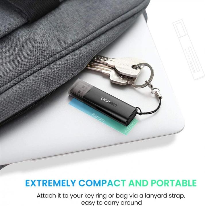 Productafbeelding Ugreen USB 3.0 kaartlezer voor SD en MicroSD kaarten (SDHC SDXC UHS-I) (USB 3.0)