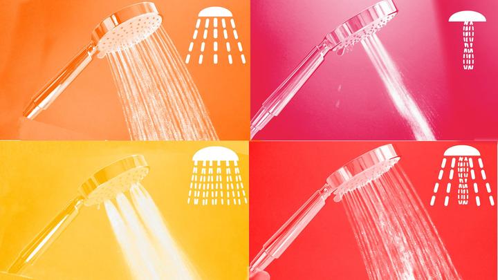 Actual product image aquaclic EcoSpa 4-jet shower head (10 l/min)