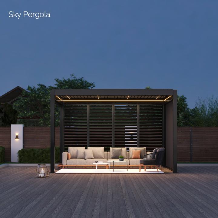 Immagine prodotto Spa Solutions Pergola in alluminio SkyMotion LED 3m x 4m (400 cm, 300 cm)