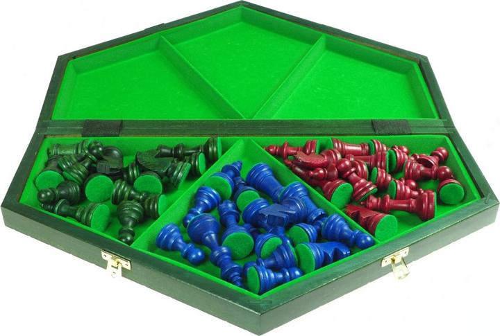 Produktbild Holzecke Schachbrett für 3 Spieler gross