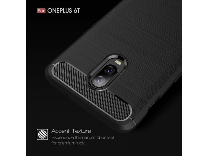 Produktbild Screenguard OnePlus 6T Hülle Carbon Brushed Soft TPU (OnePlus 6T)