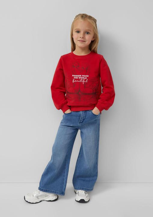 Produktbild s.Oliver Sweatshirt Kuscheliges Sweatshirt mit Glitzerprint (116, 122)