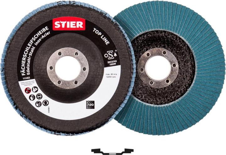Produktbild Stier Fächerschleifscheibe 115x22,23 K80 (80)