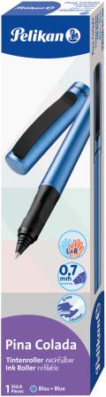 Pelikan 821186 Tintenroller Stick Pen (e) (Metallicblau, 1 x)
