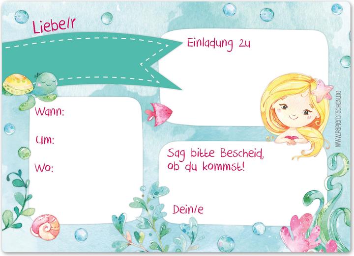 Produktbild Papierdrachen Meerjungfrau (12 Stk.)