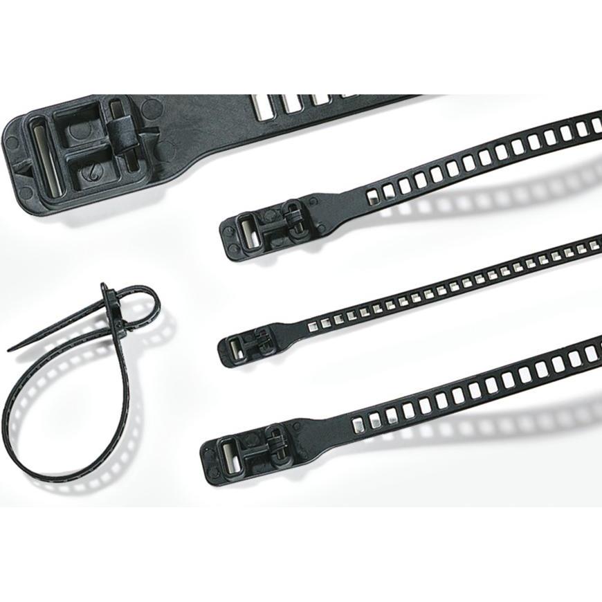 HellermannTyton, Kabelbinder, Kabelbinder 880 x 28mm, Thermoplast, 360N, Schwarz (Kunststoffkabelbinder, 880 mm, 180 Stk...