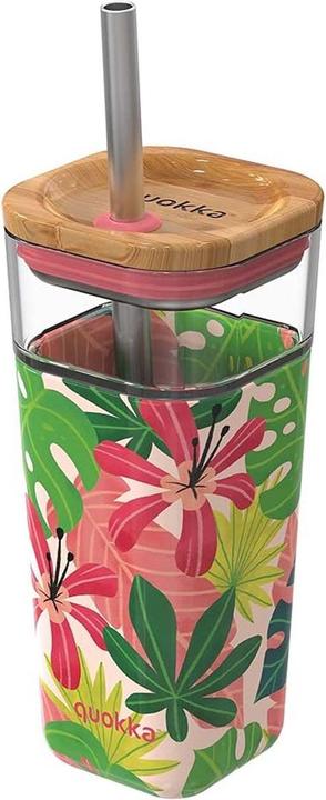 Image du produit Quokka Cube verre 540 ml - récipient pour boire avec paille (0.54 l)