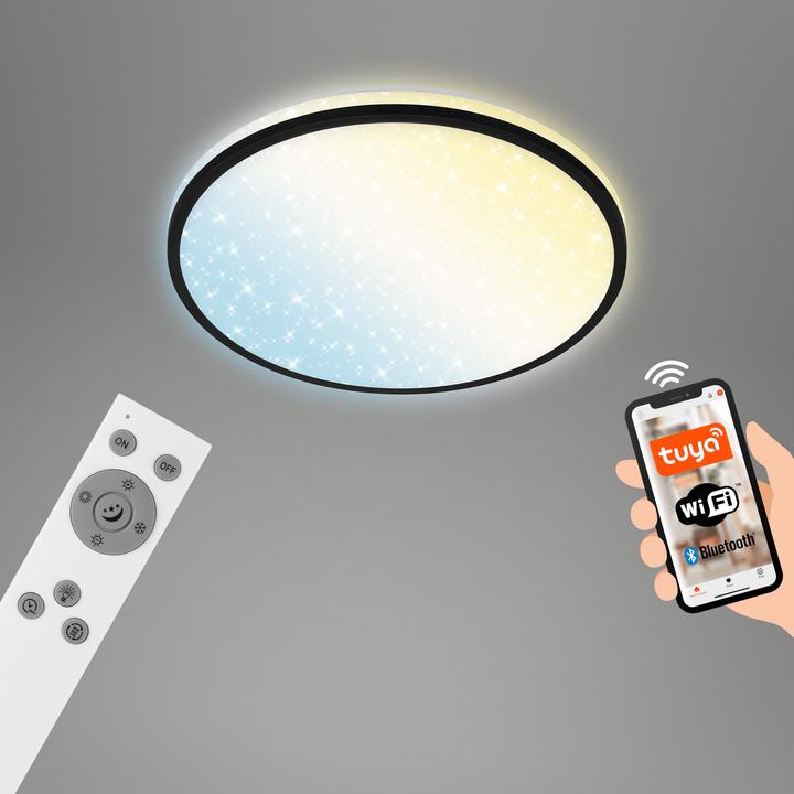 Produktbild Briloner B smart WiFi + Bluetooth CCT-LED Deckenleuchte mit Backlighteffekt (2500 lm)