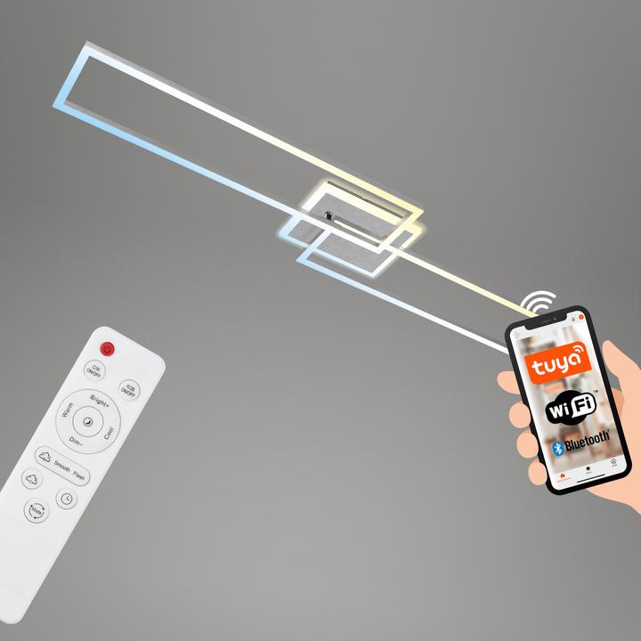 Produktbild Briloner B smart WiFi + Bluetooth CCT LED Wand- und Deckenleuchte mit Mittellicht (5200 lm)