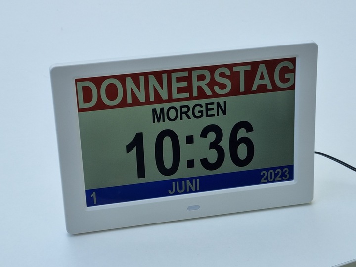 Produktbild Ally Clock 2023 - Uhr mit Wochentagen, Datum und Uhrzeit