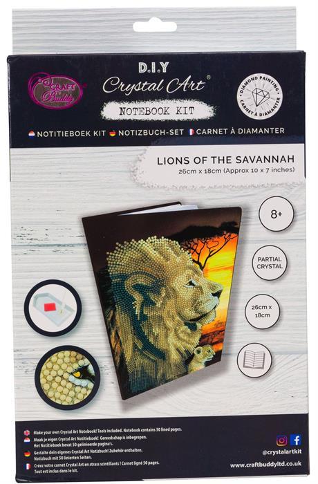 Produktbild Craft Buddy Löwen der Savannah, Crystal Art Notizbuch