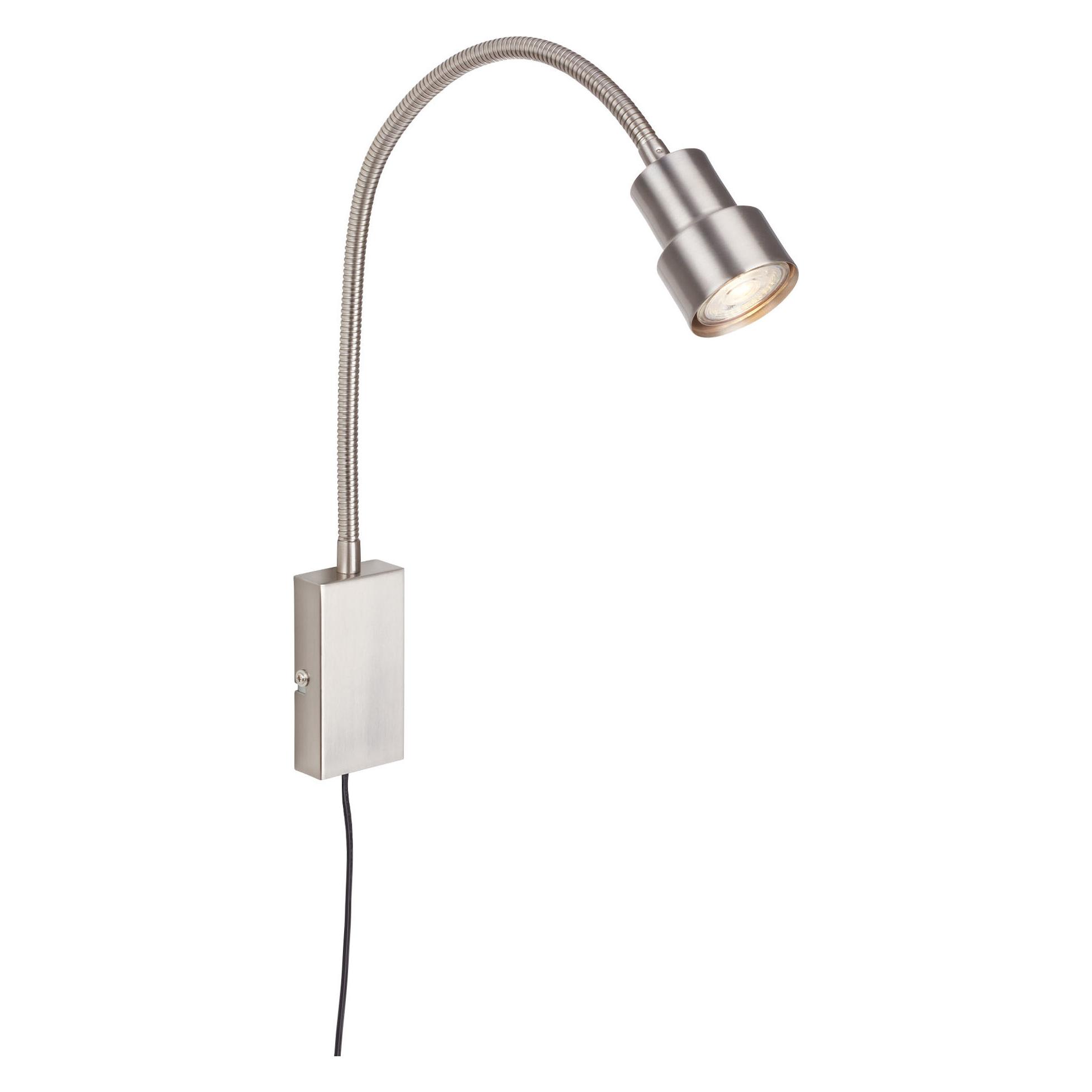 Briloner, Wandlamp + Plafondlamp, Led Bedlampje, Mat Nikkel, 1xLED/GU10/5W (400 lm, GU10)