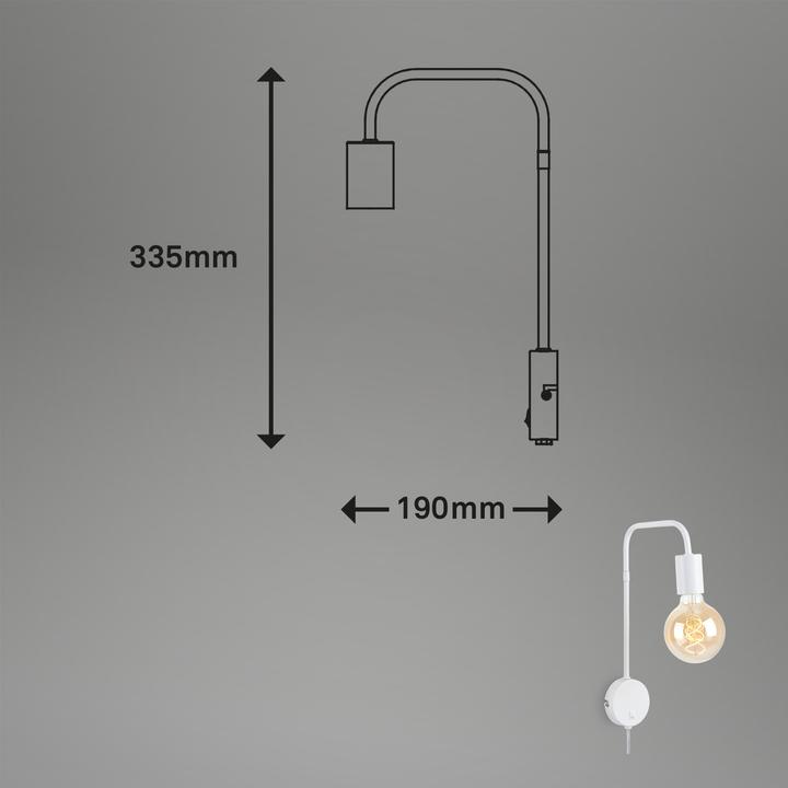 Produktbild Briloner Bettleuchte, weiss, 1xE27 max. 10W (E27)