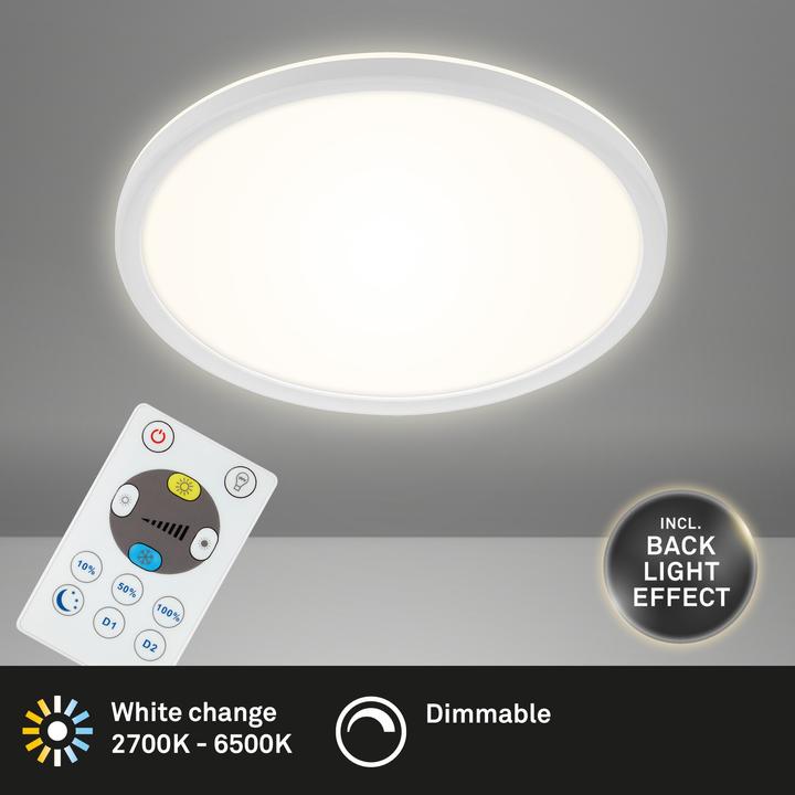 Actual product image Briloner Ultra flat CCT LED panel, white, 1xLED/18W (2400 lm)